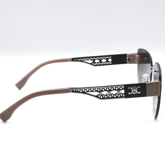 Celine Women Rimless Sunglasses | Tan/Silver/Black | New | No Box | No Tags - Picture 5 of 16